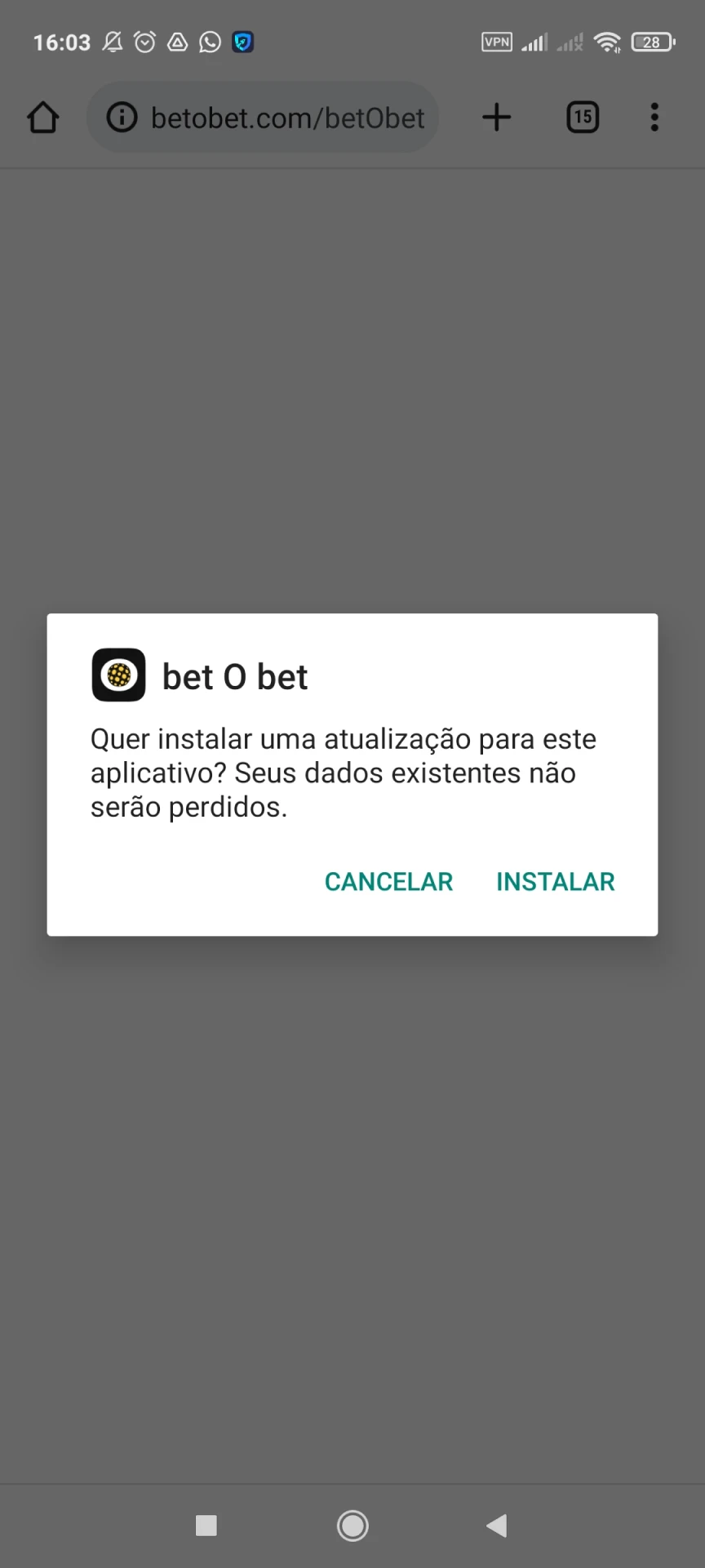 Instale o aplicativo Betobet no Android para apostar.