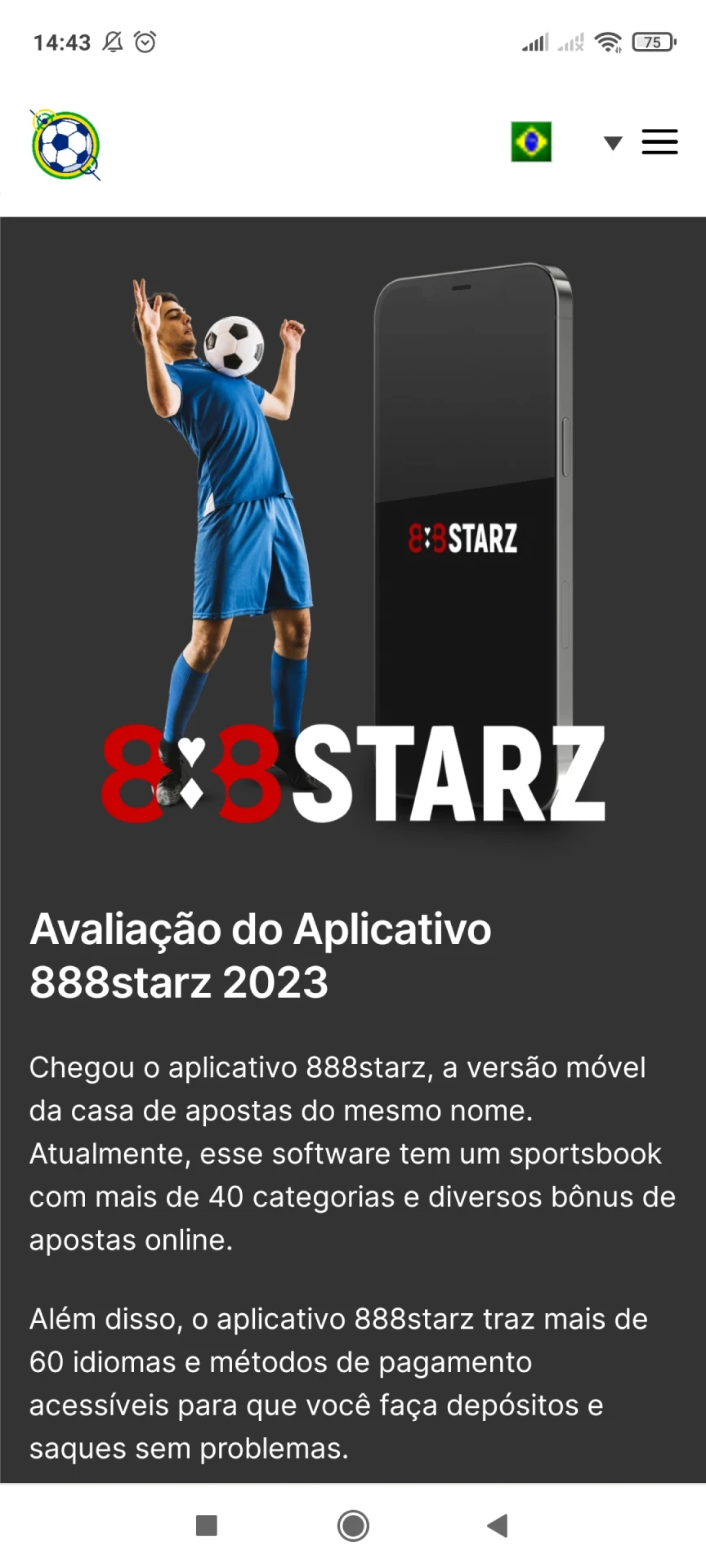 Visite a página inicial do 888starz para baixar aplicativos Android.