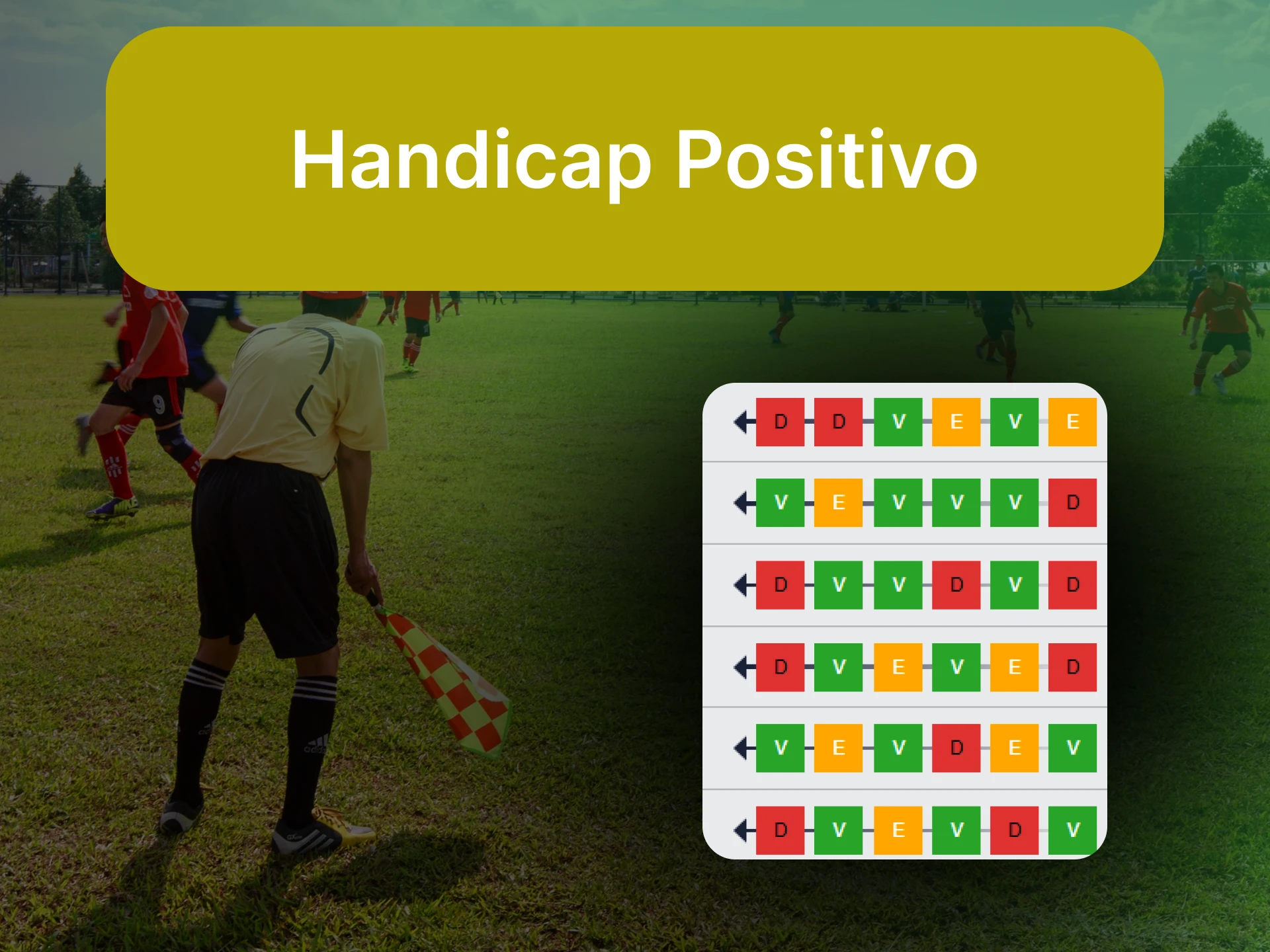 Para apostar no futebol, escolha a estratégia "Handicap Positivo".