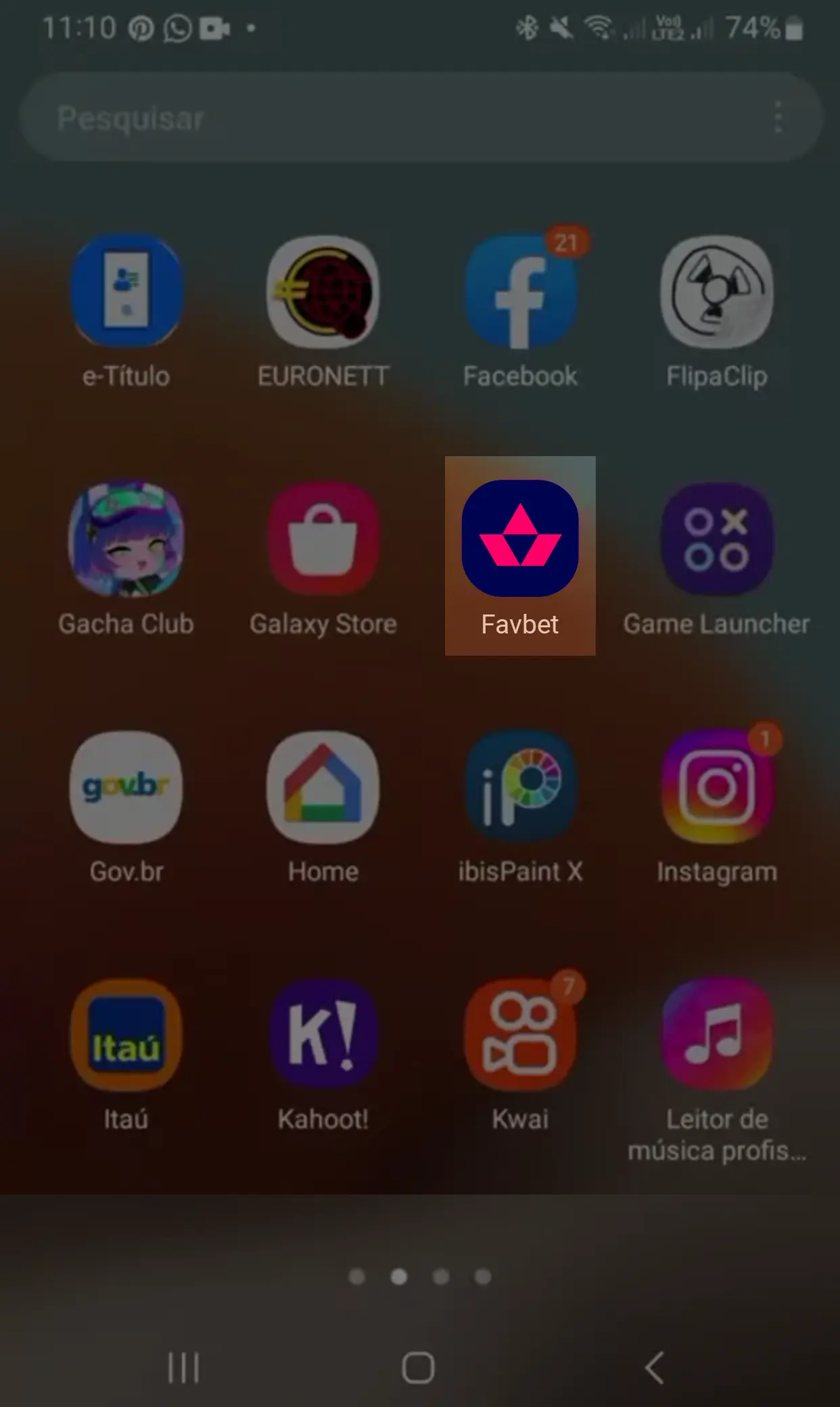 Depois de instalado, o ícone do aplicativo aparecerá em seu dispositivo.