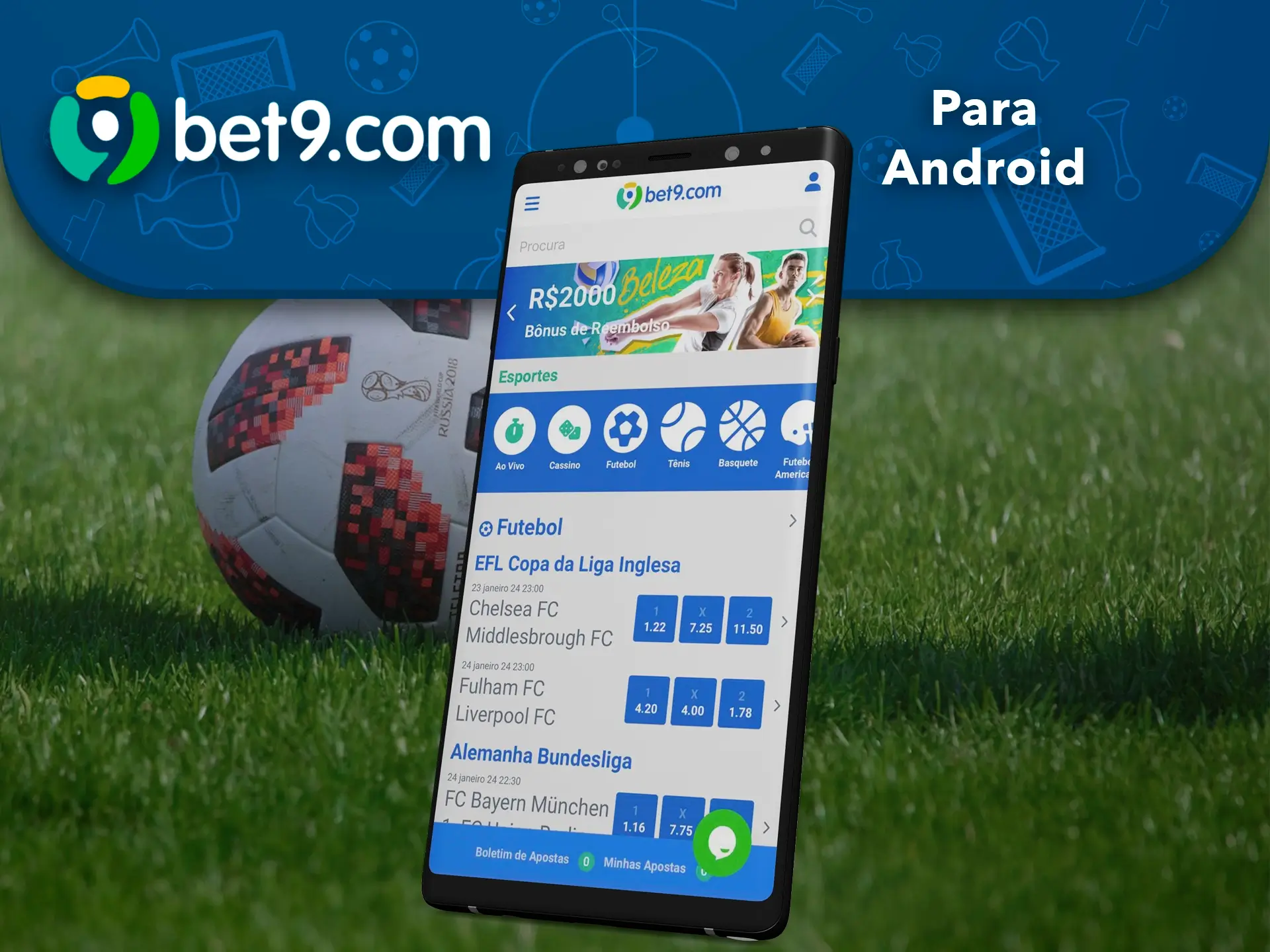 Transfira a aplicação Bet9 para Android para obter todas as funcionalidades do site a partir de qualquer lugar.