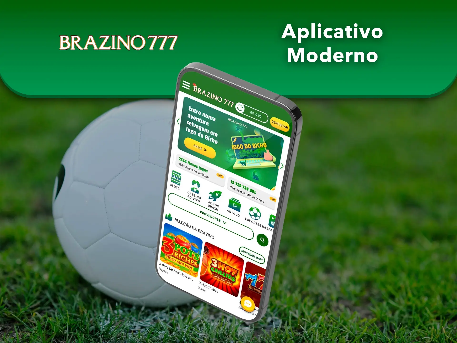 Para utilizar o casino Brazino777 só precisa de um telemóvel e de uma aplicação.