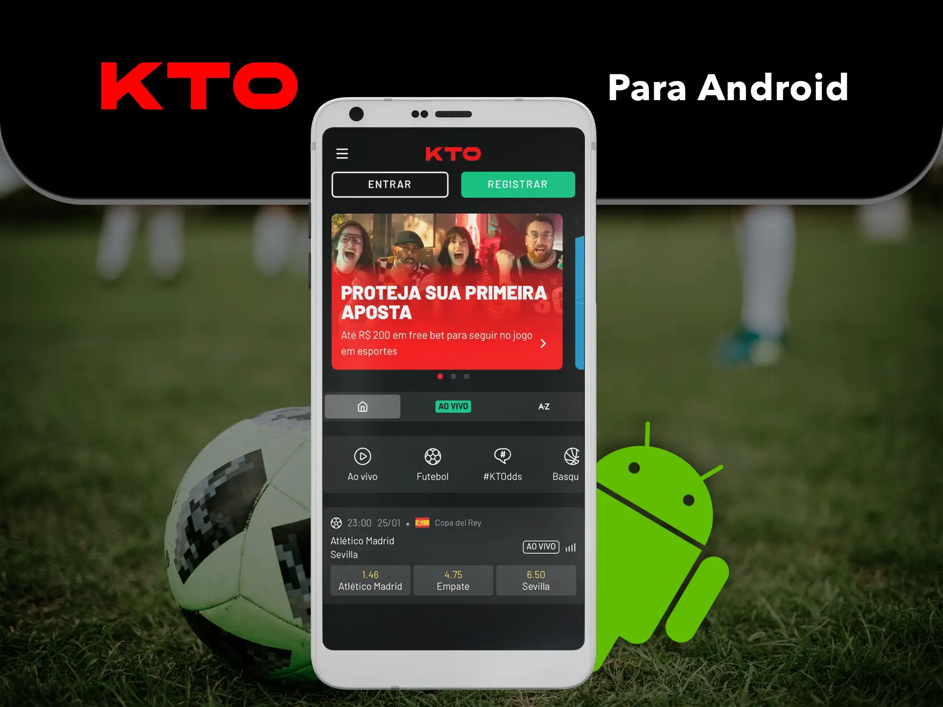 A aplicação Android permite-lhe apostar no KTO a partir de qualquer parte do mundo.